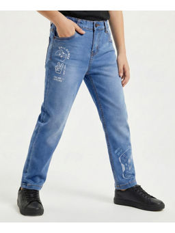 Arias by LARA DUTTA - Boys Blue Cotton Washed Jeans