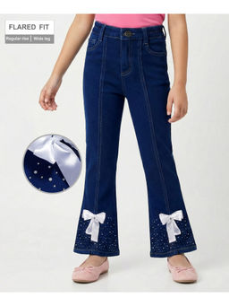 Arias by LARA DUTTA - Boys Blue Cotton Flared Washed Jeans