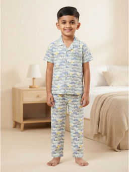 Nottie Planet - Kids Multi-Color Printed Nightsuit