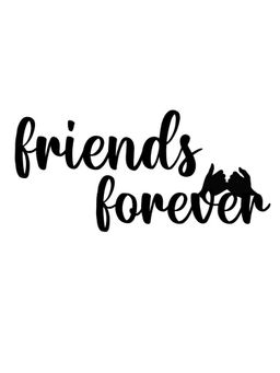 eCraftIndia - "Friends Forever" Black Wood Wall Art Cut out, Ready to Hang Home Decor