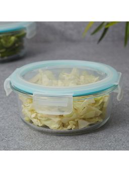HomeTown - Robust Glass Round Container with PP Lid 650 ml in Transparent