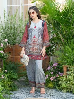 Autumnlane - Aqua Palash Cloud Printed Co-Ord Set