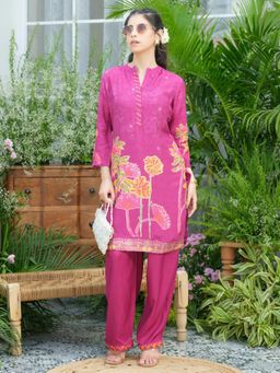 Autumnlane - Magenta Palash Flamingo Premium Co-Ord Set