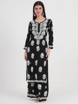 The Chikan Label - Black Women's Chikankari Co-Ord Set