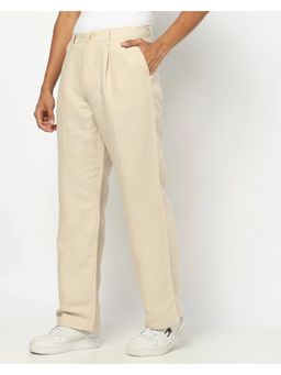 GAP - Men Solid Loose Fit Beige Pant