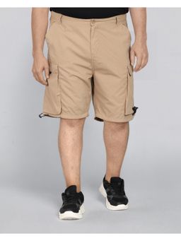 Bene Kleed - Men Beige Cotton Solid Shorts