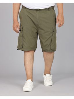Bene Kleed - Men Olive Cotton Solid Shorts