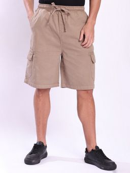 Bene Kleed - Men Brown Cotton Solid Shorts