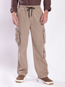 Bene Kleed - Men Brown Relaxed Fit Cargos