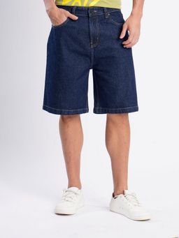 Bene Kleed - Men Blue Cotton Solid Shorts