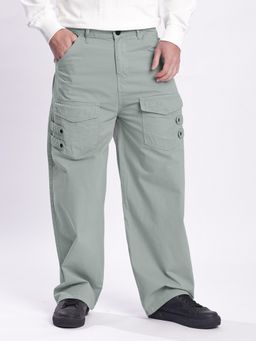 Bene Kleed - Men Grey Baggy Fit Cargos