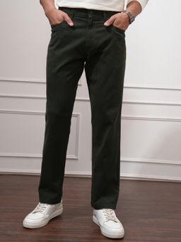 HIGHLANDER - Men Non Denim Relaxed Fit Black Pant