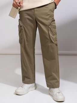 HIGHLANDER - Men Straight Fit Khaki Cargos