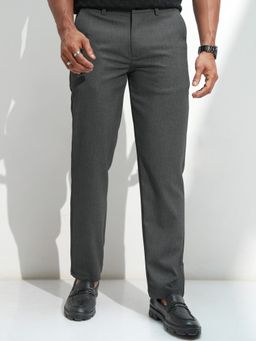 HIGHLANDER - Men Tapered Fit Grey Formal Pants