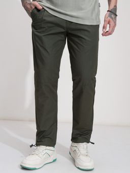 HIGHLANDER - Men Comfort Straight Fit High Rise Green Pant