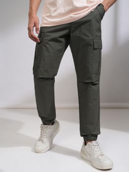 HIGHLANDER - Men Relaxed Fit Grey Cargos
