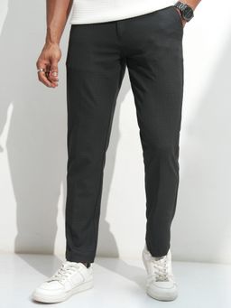 HIGHLANDER - Men Slim Fit Mid-Rise Black Pant