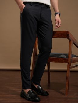 HIGHLANDER - Men Comfort Slim Fit Navy Blue Pant