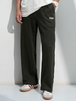 HIGHLANDER - Men Solid Mid Rise Olive Pant