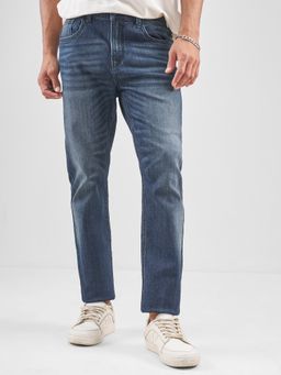 HIGHLANDER - Men Solid Slim Fit Blue Mid Waist Jeans