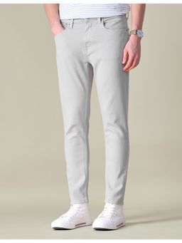 U.S. Polo Assn. Denim Co. - Men Solid Grey Comfortable Fit Mid Waist Jeans