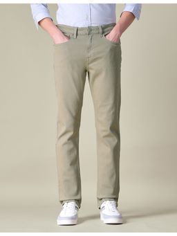 U.S. Polo Assn. Denim Co. - Men Solid Green Slim Fit Mid Waist Jeans