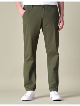 U.S. Polo Assn. Denim Co. - Men Olive Solid Regular Fit Cargos