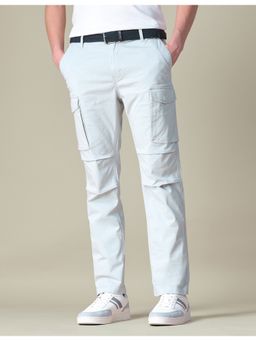 U.S. Polo Assn. Denim Co. - Men Grey Solid Regular Fit Cargos