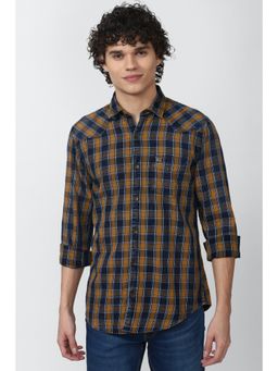 Peter England - Men Brown Slim Fit Casual Shirt