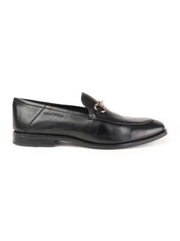 MASABIH - Genuine Leather Black Slip On Loafers for Men
