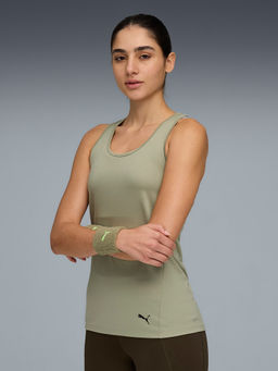 Puma - Green Train All Day Racerback Women's Training Tank Top