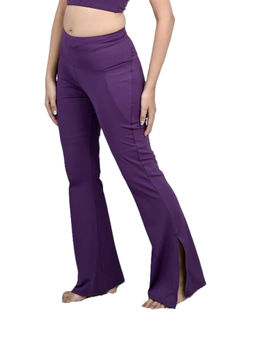MLADA - Women's Purple Stretchable Active Pant