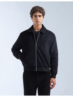 Flying Machine - Men Blue Nylon Solid Light Jacket