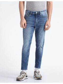 Flying Machine - Men Blue Cotton Solid Slim Jeans