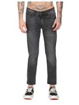 Flying Machine - Men Black Cotton Solid Skinny Jeans