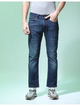 Flying Machine - Men Blue Cotton Solid Slim Jeans