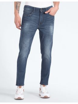 Flying Machine - Men Blue Cotton Solid Slim Jeans
