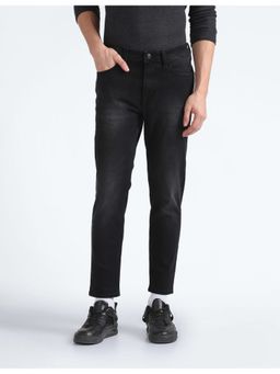 Flying Machine - Men Black Cotton Solid Slim Jeans