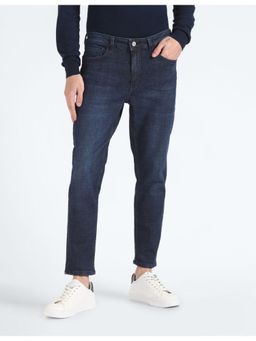 Flying Machine - Men Blue Cotton Solid Slim Jeans