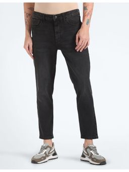 Flying Machine - Men Black Cotton Solid Slim Jeans