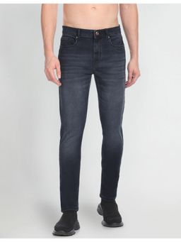 Flying Machine - Men Blue Cotton Solid Slim Jeans