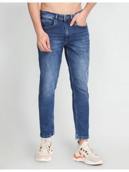 Flying Machine - Men Blue Cotton Solid Slim Jeans