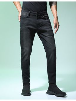 Flying Machine - Men Black Cotton Solid Slim Jeans