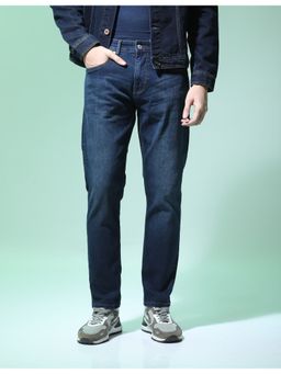 Flying Machine - Men Blue Cotton Solid Slim Jeans