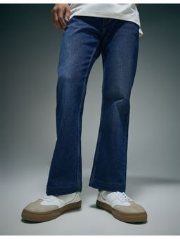 Flying Machine - Men Blue Cotton Solid Straight Jeans