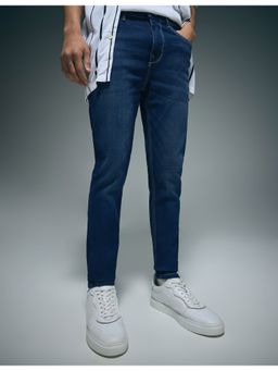 Flying Machine - Men Blue Cotton Solid Skinny Jeans