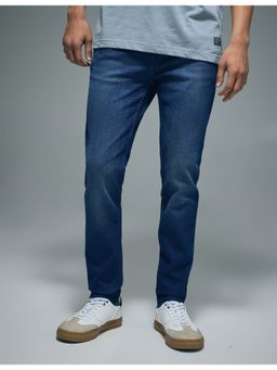 Flying Machine - Men Blue Cotton Solid Skinny Jeans