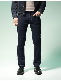 Flying Machine - Men Blue Cotton Solid Slim Jeans