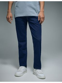 Flying Machine - Men Blue Cotton Solid Slim Jeans
