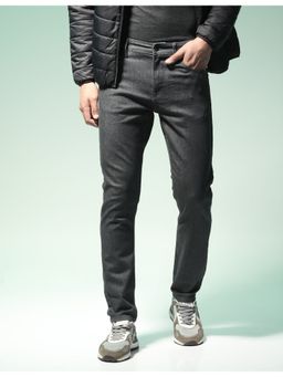 Flying Machine - Men Grey Cotton Solid Slim Jeans